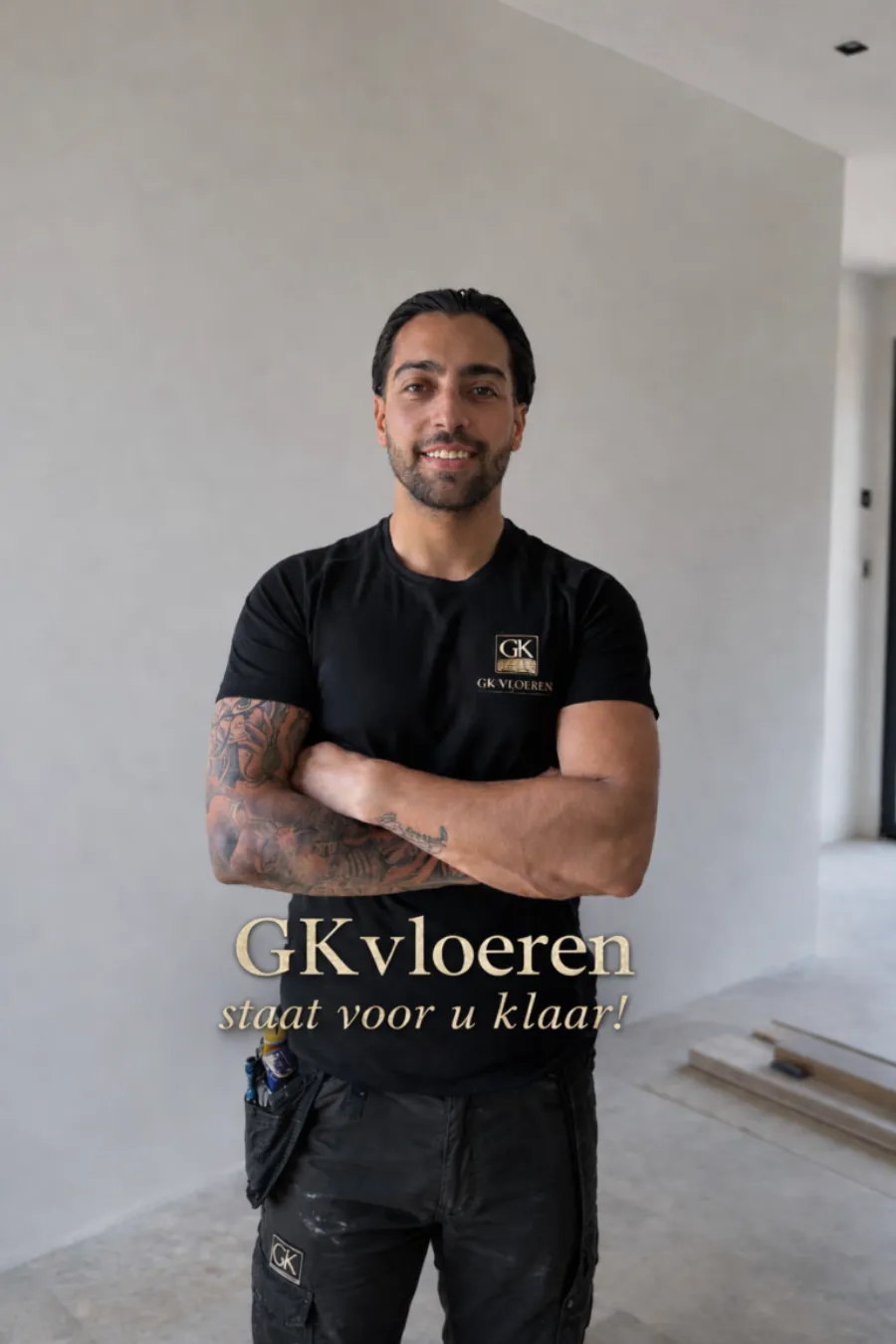 Vloerlegger van GK Vloeren bij een project in Arnhem